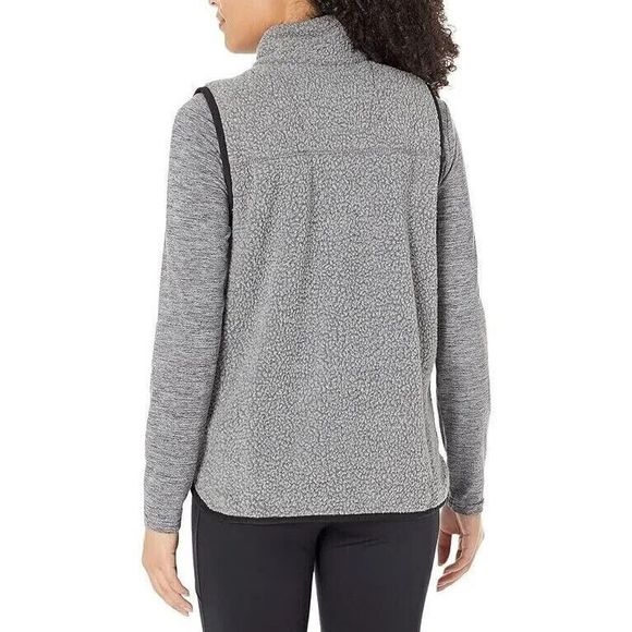 Carhartt OV4995 Women Sz M (8-10) Gray/Black Relaxed Fit Fleece Snap-Front Vest - Picture 13 of 13